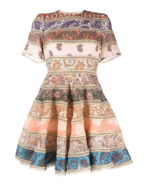 Zimmermann Multicolor Devi Short Dress