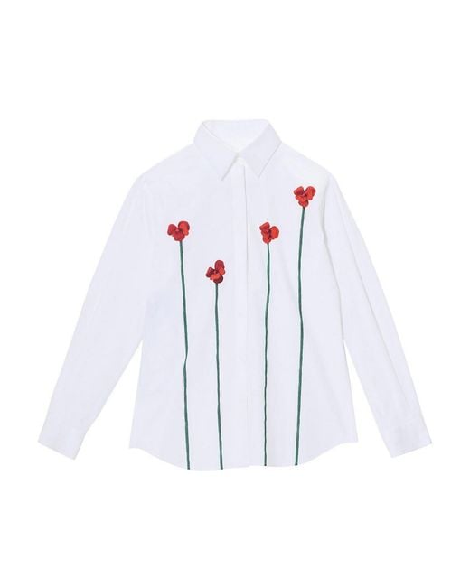 Moschino White Poppies Shirt