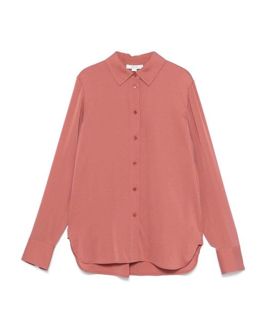 Vince Pink Slim Fitted Blouse