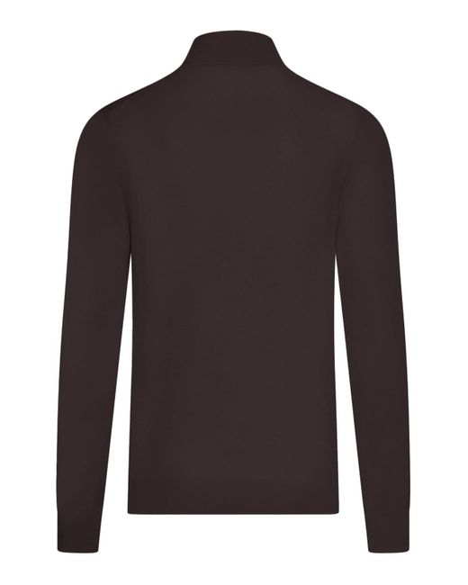 Nome Brown Turtleneck Sweater for men