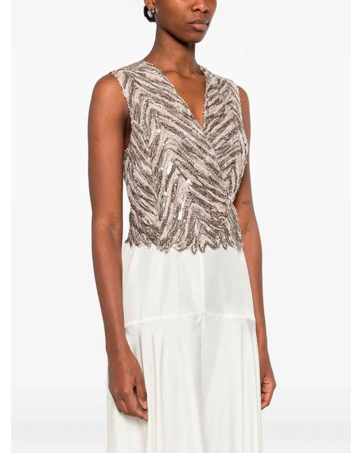 Brunello Cucinelli White Knitted Vest
