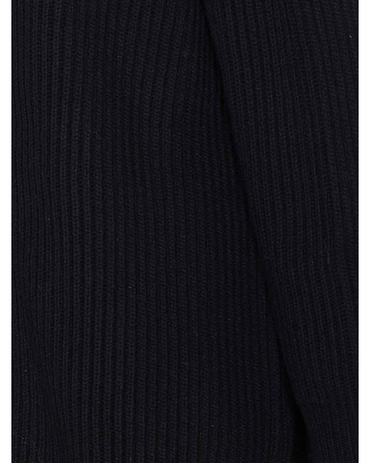 MM6 by Maison Margiela Blue Ribbed Knit Cardigan Dress