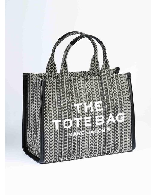 Marc Jacobs Black The Medium Tote Monogram Jacquard
