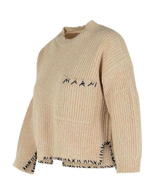Marni Natural Moulin Virgin Wool Sweater