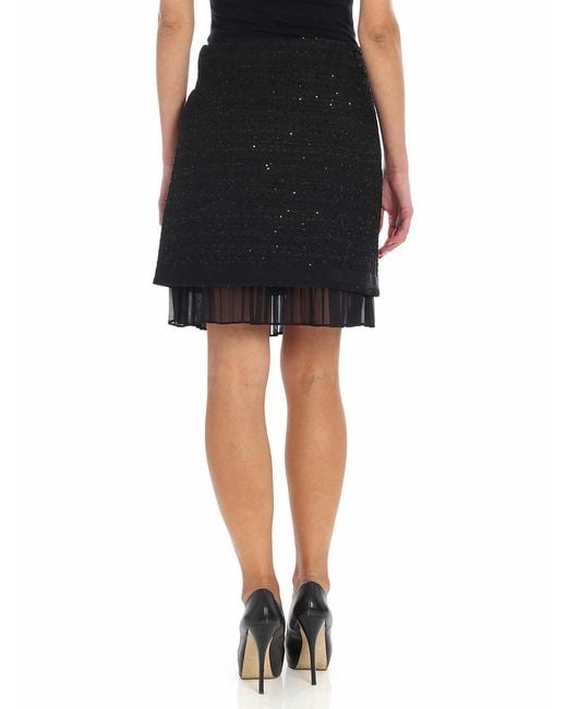 Karl Lagerfeld Black Wrap Skirt