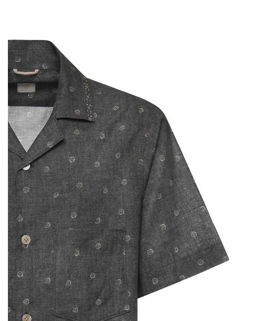 Eleventy Gray Shirts Linen for men