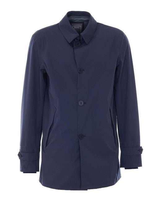 Herno Blue Rain Jacket for men