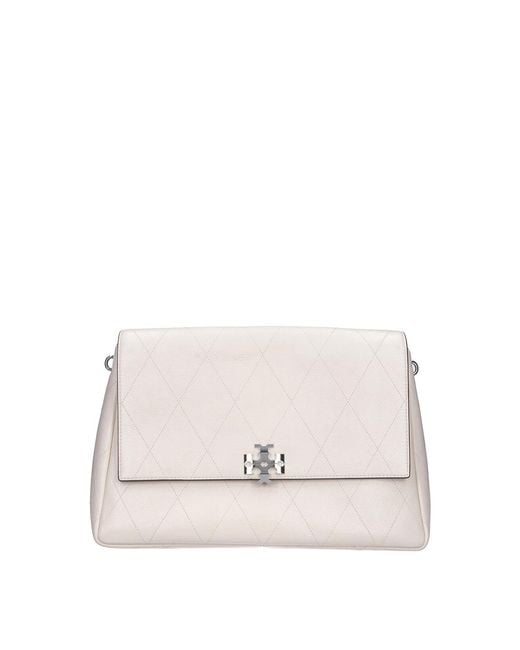 Tory Burch Natural Charlie Shoulder Bag