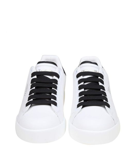 Dolce & Gabbana Metallic Sneakers Portofino Light Leather for men