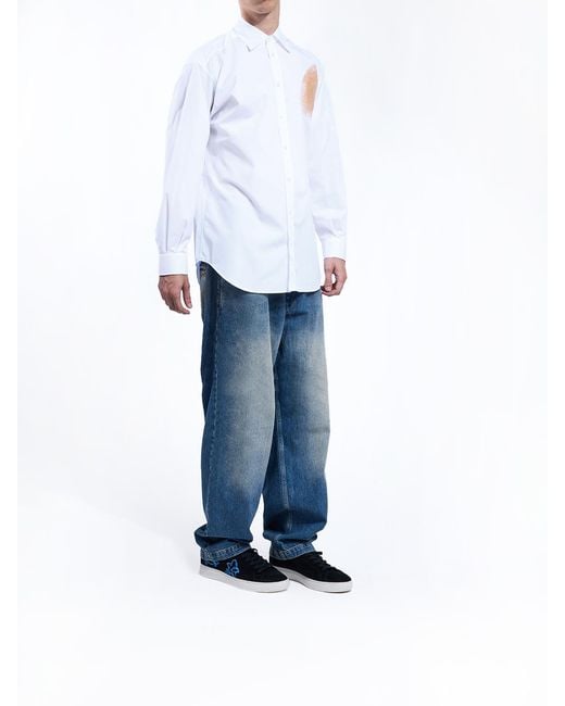 Moschino White Too Much Iron Shirt for men