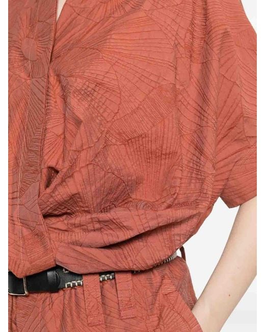 Brunello Cucinelli Orange Shirt