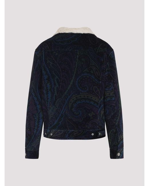 Etro Blue Corduroy Jacket