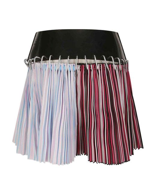 Chopova Lowena Red Mini Carabiner Skirt