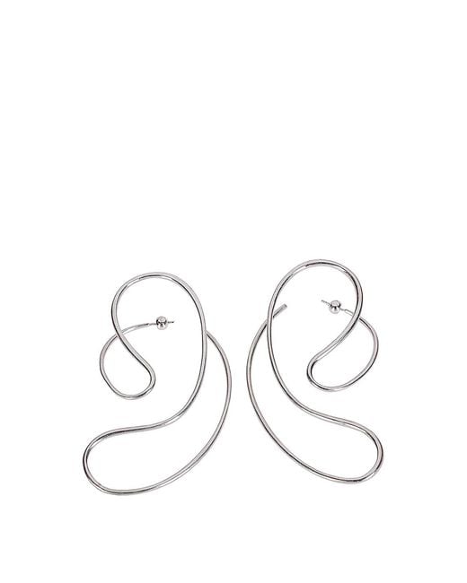 Panconesi White P Continua Earrings Large