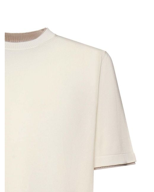 Eleventy White Cotton T-Shirt for men