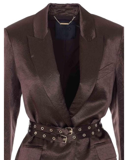 Liu Jo Brown Single Breasted Jacket