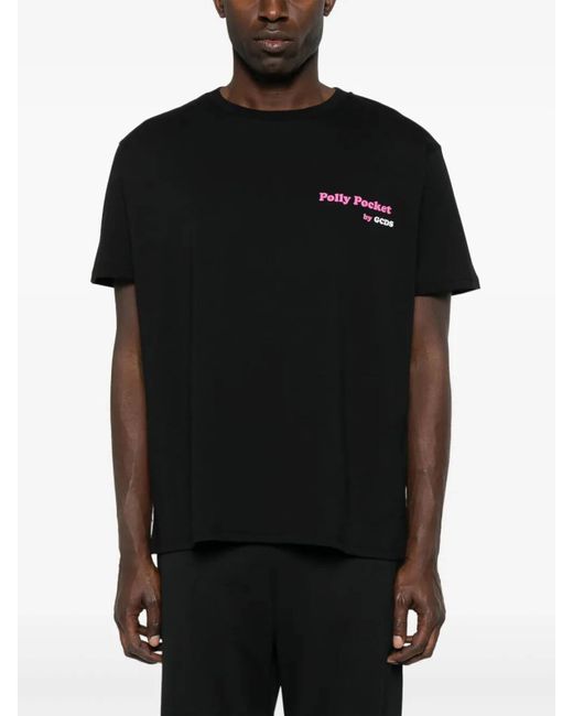 Gcds Black Polly Pocket Pizza Oversize Tshirt