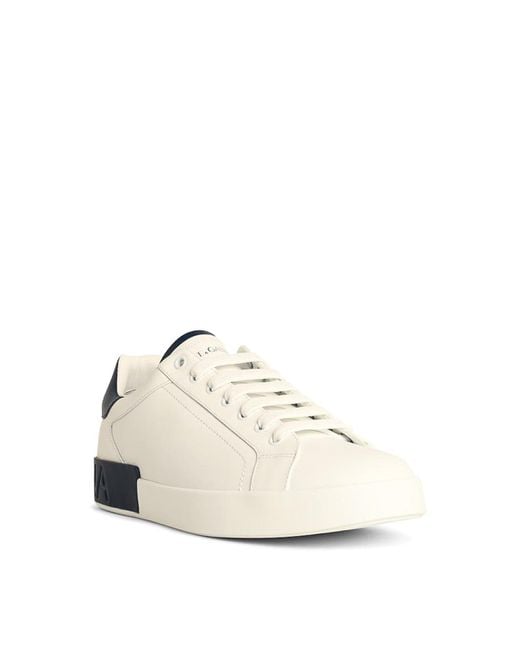 Dolce & Gabbana White Sport Shoes "Portofino Light" for men