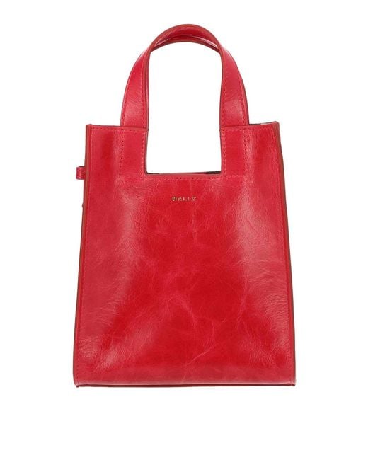 Borsa Tote Small di Bally in Red
