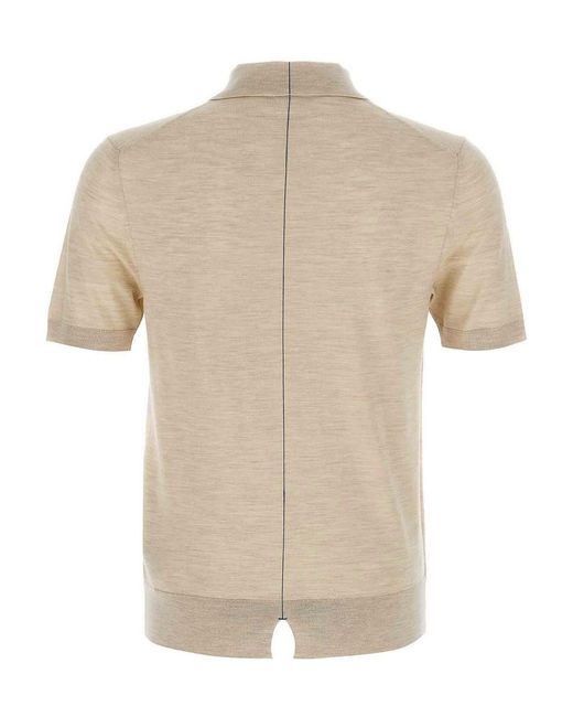 Burberry Natural Wool Polo Shirt for men