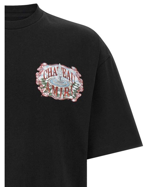 Amiri Black Chateau Sketch T-Shirt for men