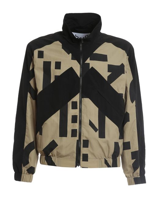 KENZO Black Tech Fabric Sweatshirt for men