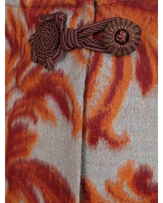 Etro Red Wrap Miniskirt