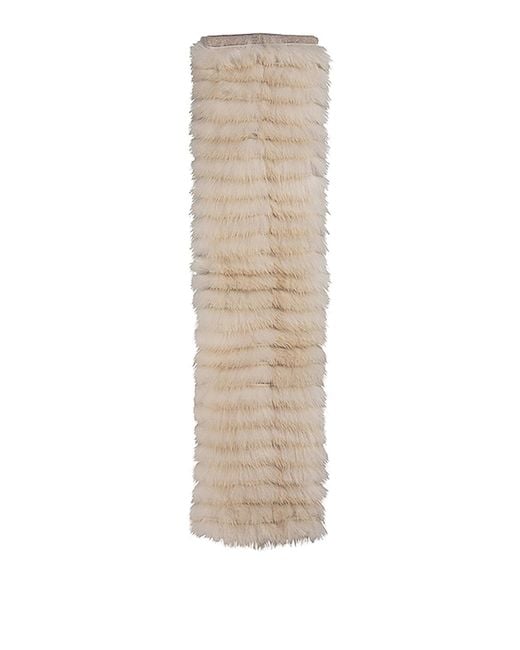 Agnona White Mink Fur Scarf Insert