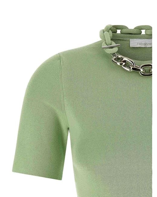 Rabanne Green Chain T-Shirt