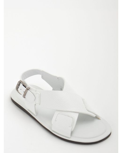Corneliani White Sandals for men