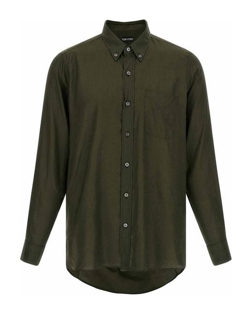 Tom Ford Green Button-Down Shirt for men