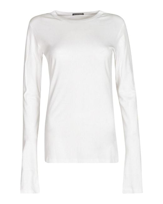 Ann Demeulemeester White Straight-Line Trousers