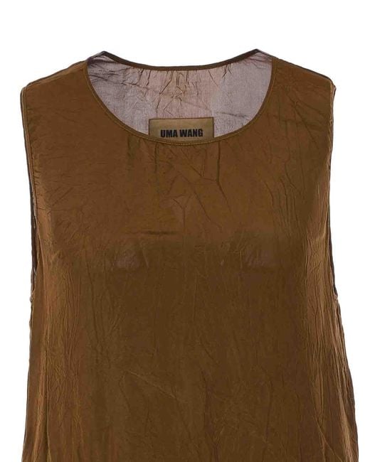 Uma Wang Natural Mustard Ardal Dress Sleeveless