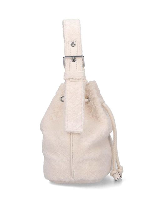 Tory Burch Natural Small Bucket Bag T Monogram
