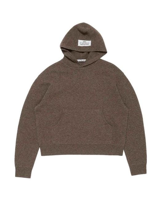 Acne Brown Cashmere Hooded Sweater