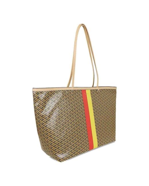 Tory Burch Natural Logo Print Bag