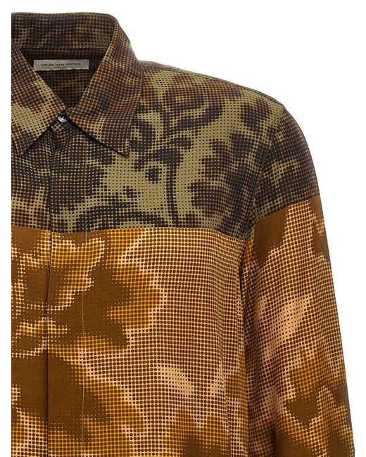Dries Van Noten Brown Carvies 9080 Shirt for men