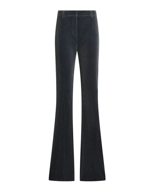 Etro Blue Flared Velvet Trousers