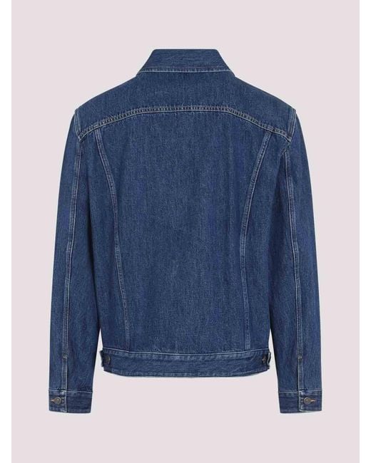 Valentino Blue Cotton Jacket for men