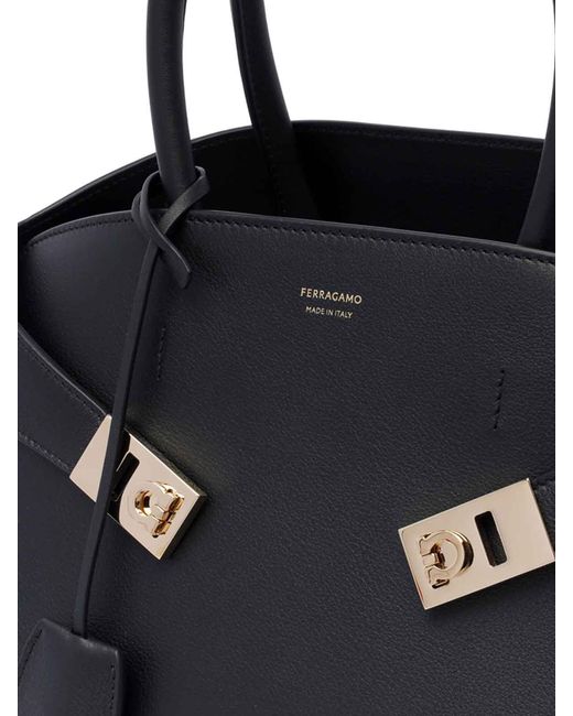 Ferragamo Black Small Hug Handbag