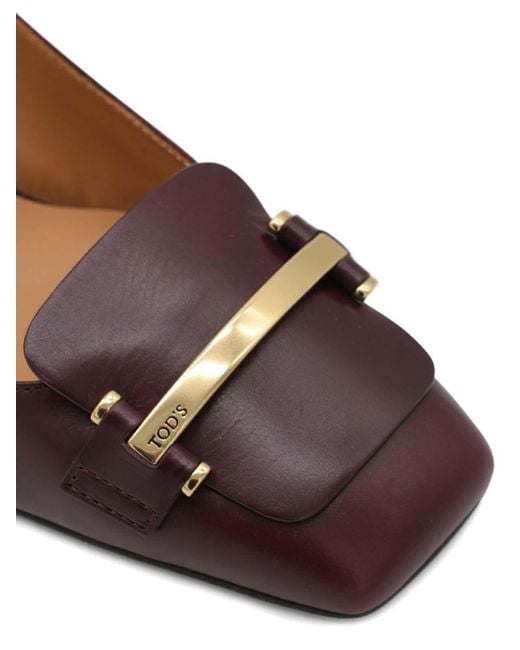 Tod's Brown Leather Pumps