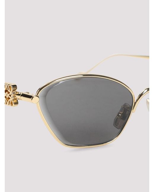 Loewe Metallic Anagram Metal Hexagon Sunglasses