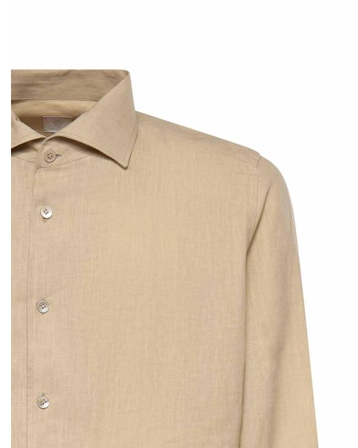 Eleventy Natural Linen Shirt for men