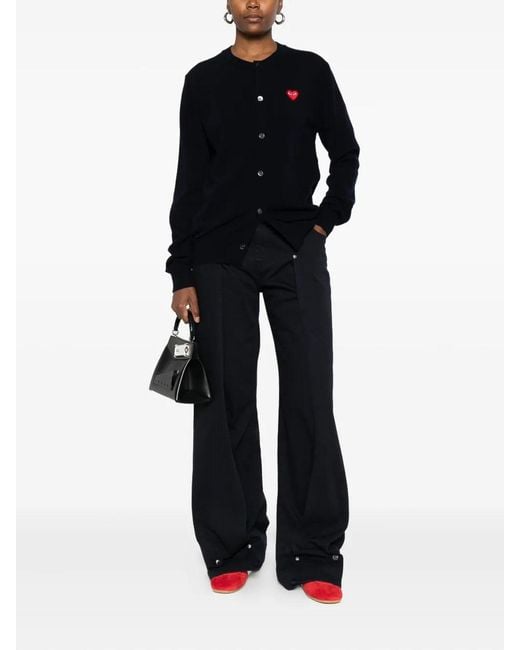 Comme des Garçons Black V Neck Cardigan for men