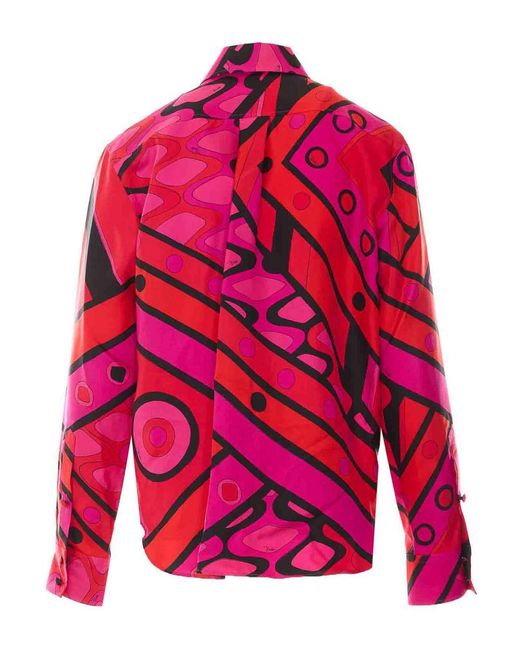 Emilio Pucci Pink Vivara Print Shirt