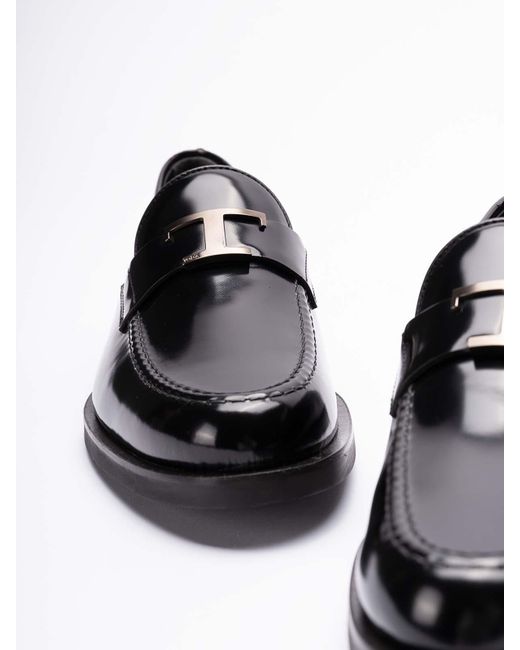Tod's Black T Timeless Loafers for men