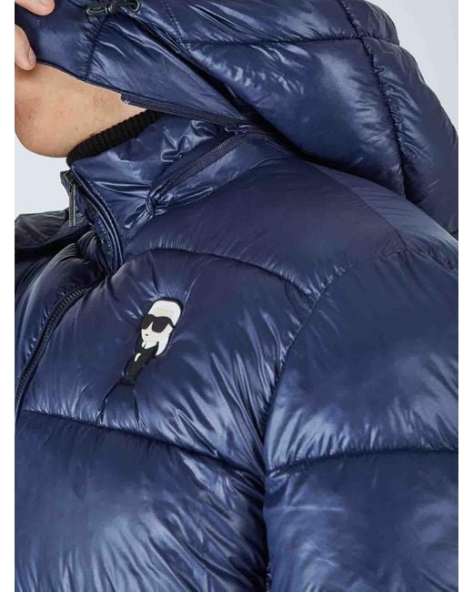 Karl Lagerfeld Blue Lighweight Tokidoki Duffle Jacket for men