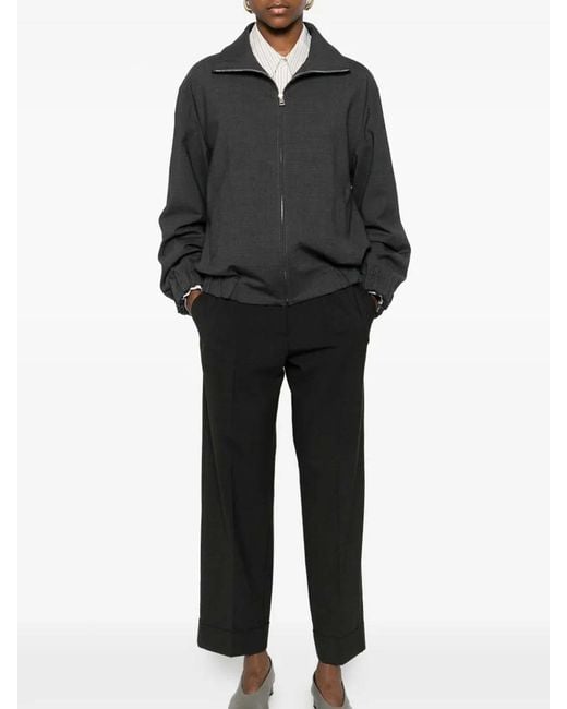 P.A.R.O.S.H. Black Wool Bomber Jacket