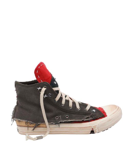 Maison Margiela Pink High Top Sneakers With Destructured Details for men