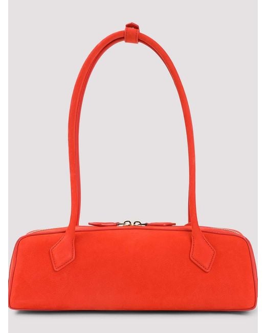 Alaïa Red Le Teckel Medium Nabuck